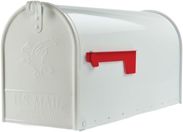 Gibraltar Mailboxes Elite Large Capacity Galvanized Steel Black, Post-Mount Mailbox, E1600B00