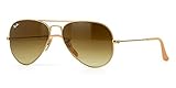  Ray-Ban AVIATOR GROSSMETALL Mattgoldbraun Farbverlauf 55mm RB3025 112/85 Kleine Pilotenbrille