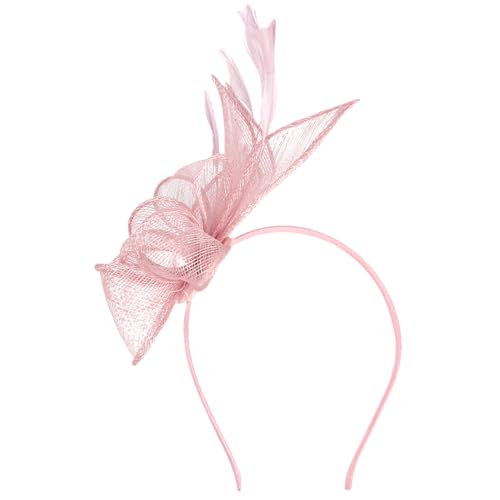 Lurrose Bandeau Fascinateur Ampoule D'époque Fascinators Chapeau Bandeau Tea Party Années 1920 Bal Reine Casque Pour Événements Spéciaux Fête De Mariage (Rose) Pince Cheveux Goûter