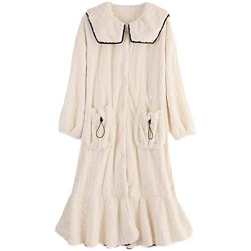 Peignoir flanelle hiver femme peignoir polaire longue pyjama