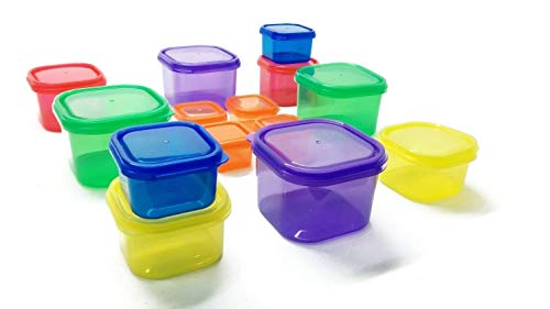Portion Control Containers 2 Set (14 Pieces) - For Weight Loss and Diet Programs with Lids perfect for measuring food for your 21 Day Diet Plan and Healthy Fitness Meal Prep Lifestyle