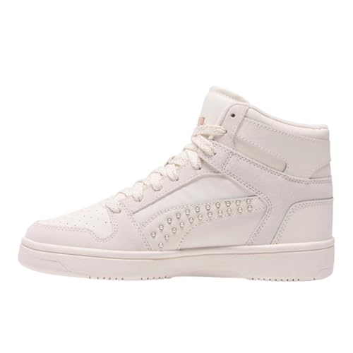 Image of PUMA Women's Rebound Layup Mid Shoes Warm White /Gold 6.5 Medium