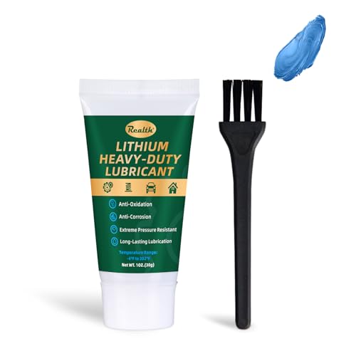 Realth Lithium Grease 1 oz High Temp Waterproof Synthetic Industrial Lubricant for Worm Gears, Rollers, Chains & Bearings, Ideal for Heavy-Duty Industrial & Automotive Use