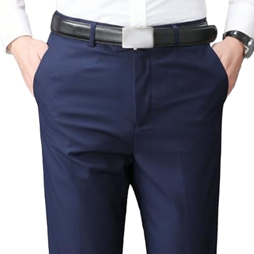 Men's Business Slim Fit Dress Pants Spring Summer Lightweight Suit Pants Casual Straight Leg Stylish Work Pants​2