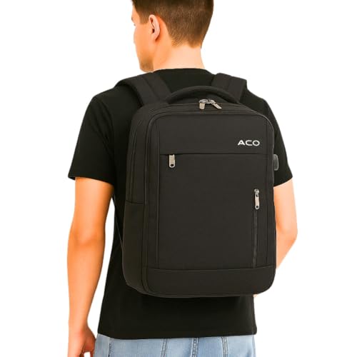 Mochila Escolar Faculdade Trabalho Notebook Material Tons Pastel Reforçada 14 Compartimentos 45l Saída USB (Preto)