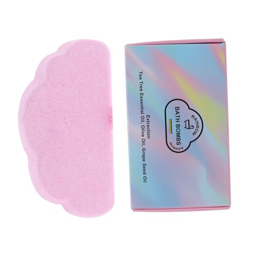 Ipetboom 3 Piezas Bola De Sal De Baño Nube Bomba De Baño De Nube De Arcoíris Bomba De Baño Aromática Bomba De Baño De Ducha Doméstica Canasta Dia De La Sal Marina Rosa