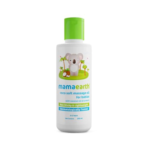 Mamaearth Coco Soft Massage Oil For Babies – 200 ml | Infused with Coconut Oil and Turmeric | Deeply Moisturizes Skin, Soothes Itchiness, Non-Sticky, Dermatologically Tested Mamaearth Coco Soft Massage Oil For Babies – 200 ml | Infused with Coconut Oil and Turmeric | Deeply Moisturizes Skin, Soothes Itchiness, Non-Sticky, Dermatologically Tested