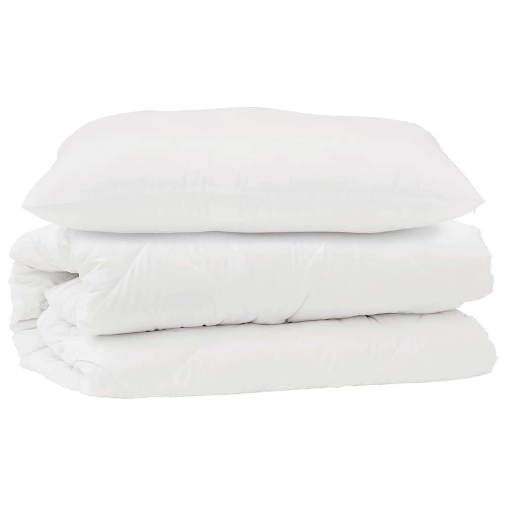Generico Set di Piumoni con Cuscino 2 PCS Bianco Microfibra,Biancheria,Lenzuola e Coperte,Trapunte e piumini-3376845