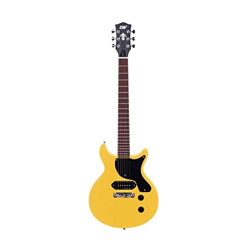 IYV 6 String ILJR-200 Solid Basswood Body Electric Guitar, TV Yellow, Right