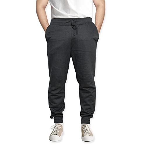 D&H CLOTHING UK Premium Fleece Jogging Bottoms Mens Slim Fit Sweatpants Jog Pants M Black