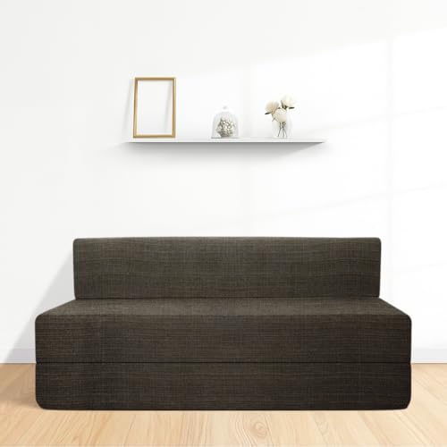 Image of CELLBELL Comfy Sofa Cum Bed 6x6.5 Feet | Foldable Dual Use Couch Bed with Soft Cushions, Washable Fabric Cover & Sturdy Frame | Space Saving Modern Design for Living Room, Bedroom & Guest Use (Grey)