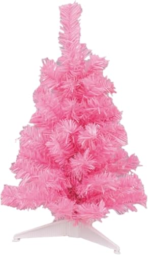 Albero di Natale Pino Rosa da 40 cm e 90 cm, Alberello Germogliato Rami Pink cameretta Bambina con Alberino Base in Plastica, Pinetto di Natale di Alta qualità (40 cm)