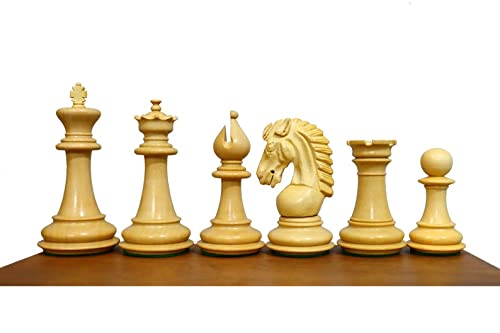 Excalibur Series Staunton - Solo piezas de ajedrez - 2 reinas adicionales | Ajedrez de madera hecho a mano de alta calidad | Juego de ajedrez con peso Taj Chess Store