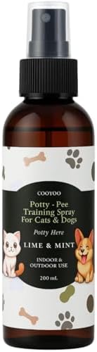 COOYOO, Puppy Training Spray Dog Potty Training Spray for Indoor & Outdoor Use | Dogs Potty Spray for Training | Dog Pee Spray | No More Marking | 250ml, COOYOO Dog Seat Belt,2 (White)