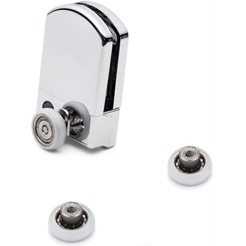 ShowerPart Top Shower Door Hanger Roller/Wheels J058 Wheel Diameter 19.3mm Wheel Thickness 6mm Glass Thickness 10mm Shower Door Wheels Shower Doors Rollers Shower Door Replacement Parts 1x Cover
