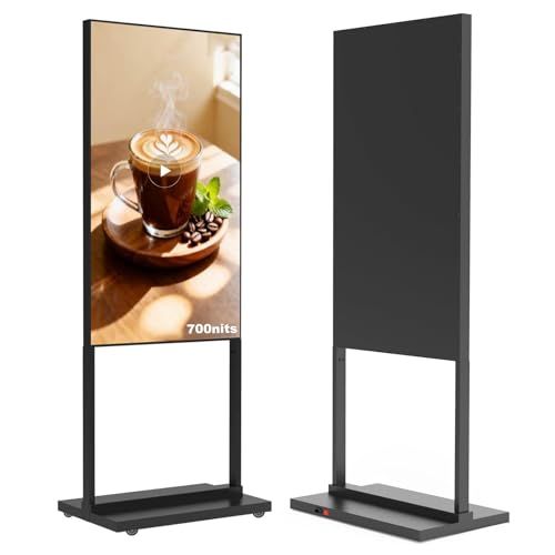 Image of 32 Inch Digital Signage Display, 700nits Menu Displays, Indoor Floor Standing Display, LCD Advertising Display, CMS Remote Publishing, U-Disk Plug & Play, APP, Android OS, HDMI in