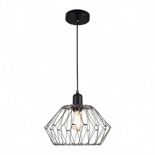 LeClubLED Suspension Multi Formes Noir E27 Diamètre 350mm avec Câble 1.1m Réglable Suspension Luminaire Intérieur Idéal pour Salon, Lustre, Chambre et