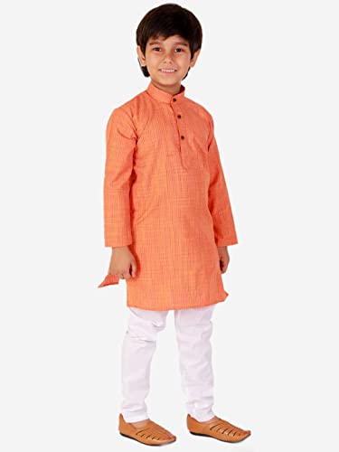 Image of Pro-Ethic Style Developer Kids Cotton Solid Ethnic Kurta Pajama Set|Traditional Style Kurta Pajama