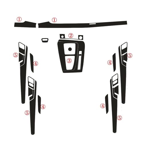 Accessoires automobiles carbone 5D Audi Q5L déco intérieure