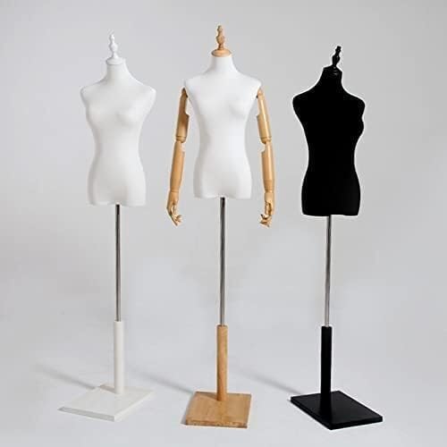 Mannequin Torso Stand, Female Dress Form, Height Adjustable Half Body Woman Model for Shop Window Clothing Display, 6 Styles
