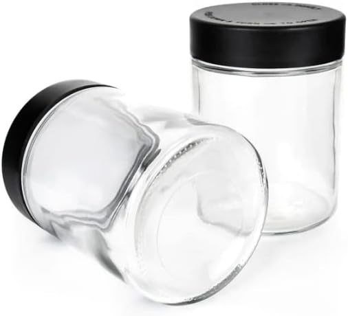 Miniatura 5 de Tarros de vidrio de 18 onzas con tapas negras - 0.99 oz - 48 unidades