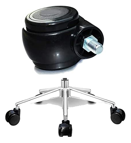 Roulette pivotante de meuble à filetage pour chaise de bureau x5
