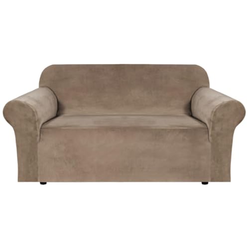 H.VERSAILTEX Stretch Velvet Loveseat Covers for 2 Cushion Couch Covers for Living Room Sofa Covers Slipcovers with Non Slip Straps Bottom, Ultra Thick Comfy Velour (Width 58 H.VERSAILTEX Stretch Velvet Loveseat Covers for 2 Cushion Couch Covers for Living Room Sofa Covers Slipcovers with Non Slip Straps Bottom, Ultra Thick Comfy Velour (Width 58