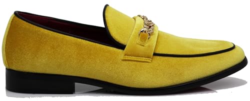 Image of Enzo Romeo Plum05 Men's Dress Loafers Elastic Slip on with Buckle Fashion Shoes