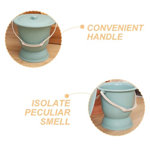 Pot de chambre 4,5l avec couvercle en PP léger pour la maison - 3