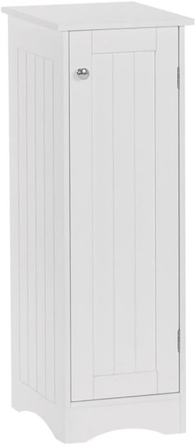 RiverRidge Ashland Slim Linen Cabinet - White - Narrow Cabinet for Bathroom Slim Storage with 2 Adjustable Shelves for Small Spaces