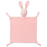 Premium Soft Muslin Cotton Bunny Loveys Soft & Breathable Newborn Security Blanket, Perfect for Baby Boy Girl, Gender Neutral. Fabric for Comfortable Sleep & Play, Ideal for Newborns, Toddlers