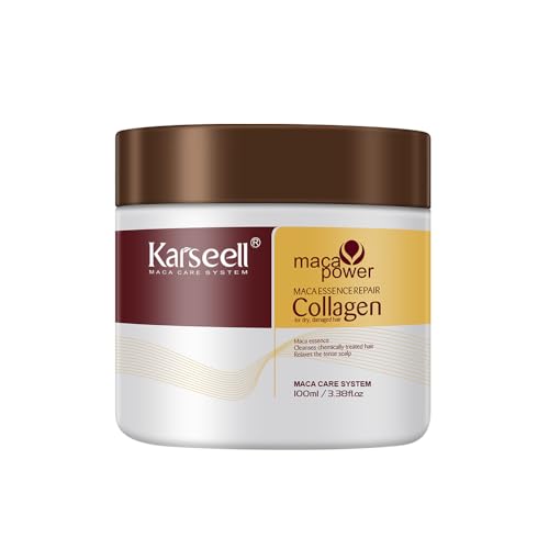 Karseell-338floz-100ml-Collagen-Hair-Treatment-Deep-Repair-Conditioning-Argan-Oil-Collagen-Hair-Mask-Essence-for-Dry-Damaged-Hair-All-Hair-Types Karseell 3.38floz 100ml Collagen Hair Treatment Deep Repair Conditioning Argan Oil Collagen Hair Mask Essence for Dry Damaged Hair All Hair Types - Image 1