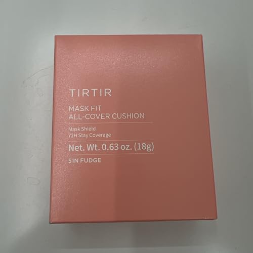 Image of TIRTIR Mask Fit All Cover Pink Cushion Foundation | High coverage, Velvety Matte Finish, Lightweight, Flawless, Corrects Redness, Korean Cushion (#51N Fudge, Full Size, 0.63 Fl Oz)