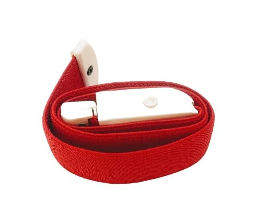 Image of DESCO Surgical Tourniquet Elastic Belt for Blood Collection with Plastic Buckle Pack of 1 (Red)
