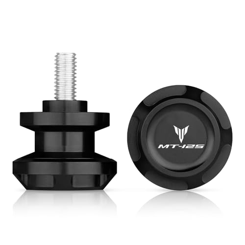 TREONK Supporti per Forcellone Posteriore per MT-125 2015-2022,M6 Supporti Cavalletto Alluminio Coppia di Nottolini Alza Moto per MT 125 MT125