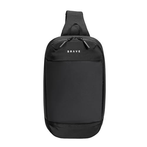 بريف شنطة كروس سلينج تيك للرجال | شنطة سفر من النايلون الباليستي المقاوم للماء | شنطة كتف مضادة للسرقة مع جيب للتابلت والايباد وجيوب مخفية - اسود (BTP-07)