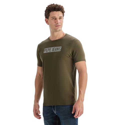 Image of Pepe Jeans Men T-Shirt|Cotton|Slim Fit