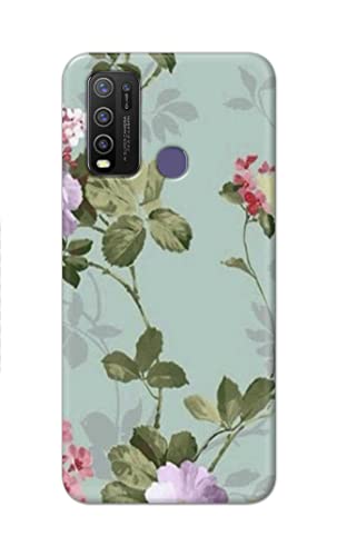 Image of Printed Hard Back Cover Case for Vivo Y50 Back Cover (Floral Painting) -1302