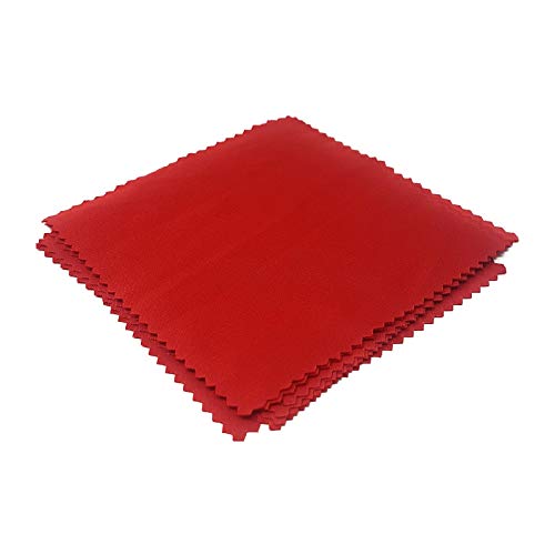 WS UK Microfibre Cleaning Cloth 10x10cm [Red, Pack of 1]