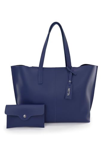 Bolsa Feminina Sacola Grande Com Necessaire Retta (AZUL)