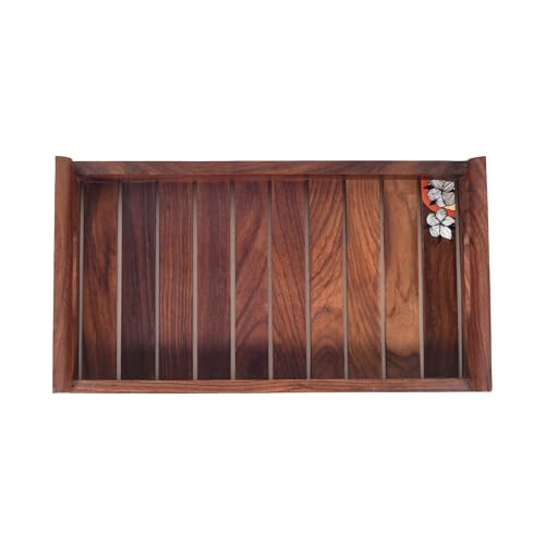 Image of Rustic Rosewood Wooden Serving Tray
