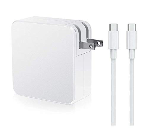 61W Replacement Mac Book Pro Charger, USB C Power Adapter Charger for Mac Book Pro 13 Inch 12 Inch Mac Book Air 13 Inch 2018 and IP ad Pro with Foldable Plug