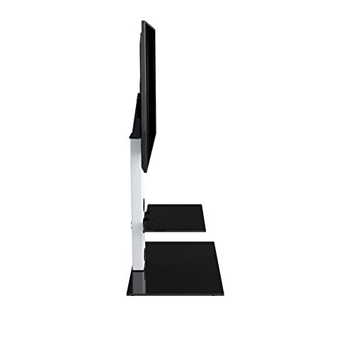 Avf Fsl700Lesw-A Lesina Tv Floor Stand With Tv Mounting Column For 32 Inch, 37 Inch, 39 Inch, 40 Inch, 42 Inch, 46 Inch, 47 Inch, 50 Inch, 55 Inch, 60 Inch, 65 Inch Tvs, Satin White With Black Shelf #TOP6
