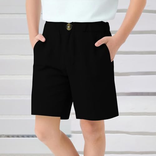 Bermuda Shorts for Girls Knee Length Wide Leg Linen Long Shorts 2025 Lightweight Baggy Comfy Solid Preppy Short Pants2