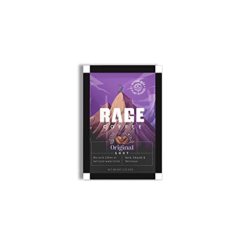 Image of RAGE COFFEE - 3.25 Gms X 20 Sachet Shots Original Blend - Premium Arabica Instant Coffee (Pack Of 2), Powder