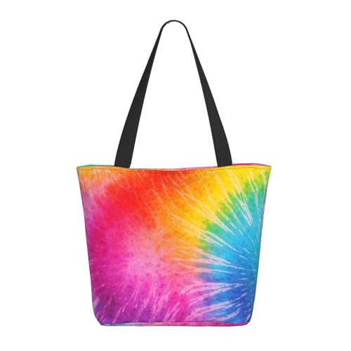 Bolso tote duradero para mujer con diseño tie dye miniatura 4