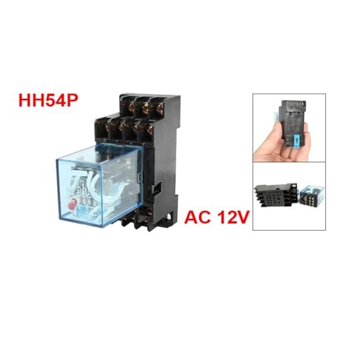 Relé HH54P AC 12V soluciona fallos de espacio con sus 14 pines y base modular DYF14A 2