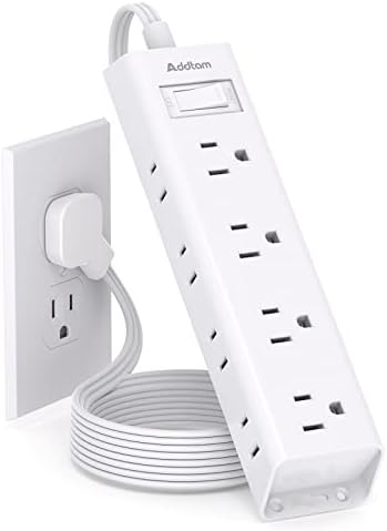 Flat Plug Power Strip, Ultra Thin Flat Extension Cord (Dzc-01)