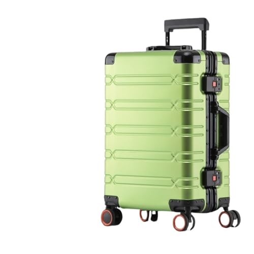 Luggage Travel Bag Full Aluminum Magnesium Alloy Boarding Box Business Trolley Case Universal Wheel Rolling Suitcase(Yellow,29