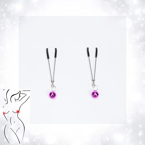 Morsetti per il corpo non perforanti con clip a campana viola Giocattoli per la stimolazione degli uomini delle donne